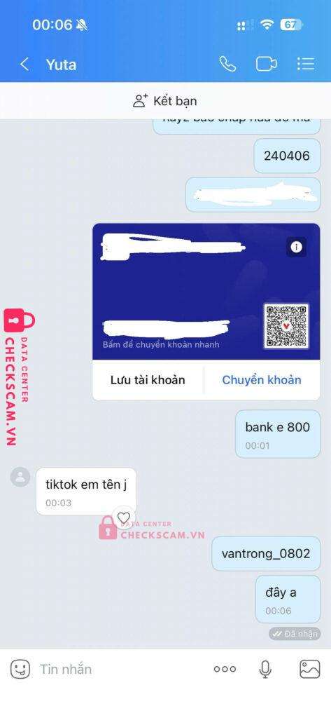 6250302007777 TRAN THANH PHONG MB BANK bị cảnh báo lừa đảo scam