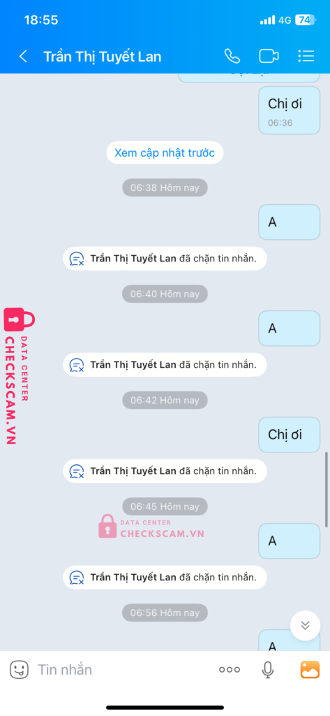 0792497574 TRAN THI TUYET LAN liobank bị cảnh báo lừa đảo scam