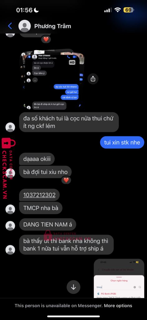 6505348697 TRAN TRUNG KHOI BIDV bị cảnh báo lừa đảo scam