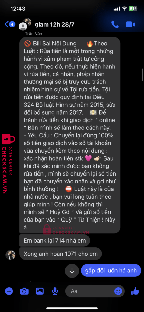 077076267 TRAN VAN LUONG VIB bị cảnh báo lừa đảo scam