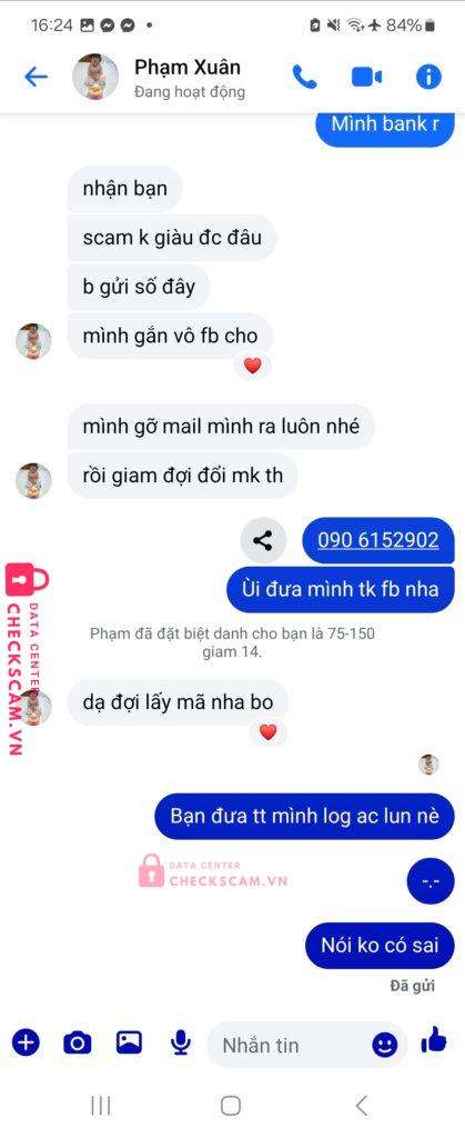 1234568888866 TRINH NGOC SON MB bị cảnh báo lừa đảo scam