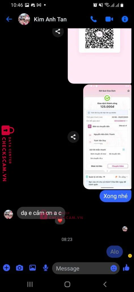 0777939815 TRINH VAN DUY Momo bị cảnh báo lừa đảo scam