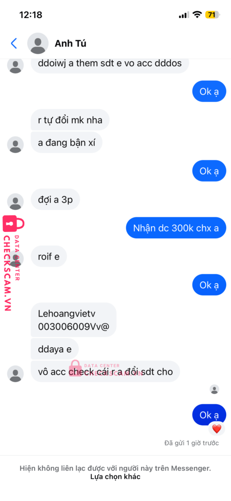 107882688173 TRUONG DOAN ANH TU Vietinbank bị cảnh báo lừa đảo scam