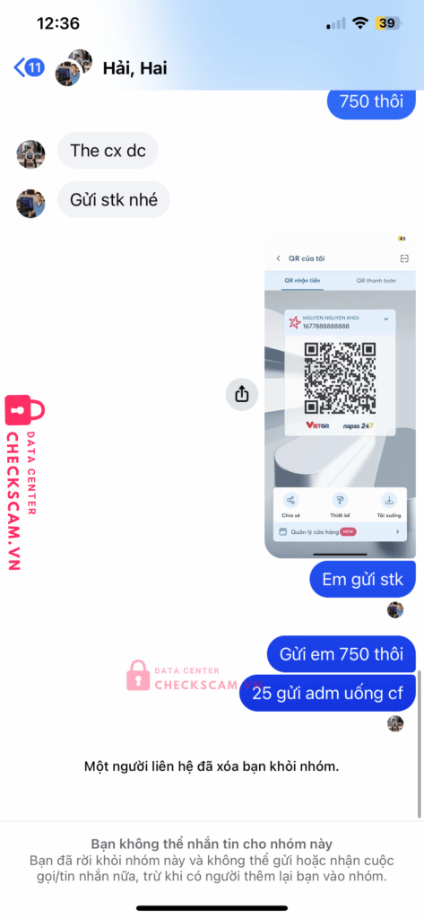 927210533 VO VAN HAI vib bị cảnh báo lừa đảo scam