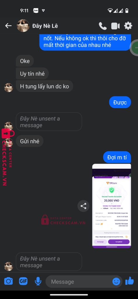 152704070016585 VOONG THI THANH DIEM HD bank bị cảnh báo lừa đảo scam