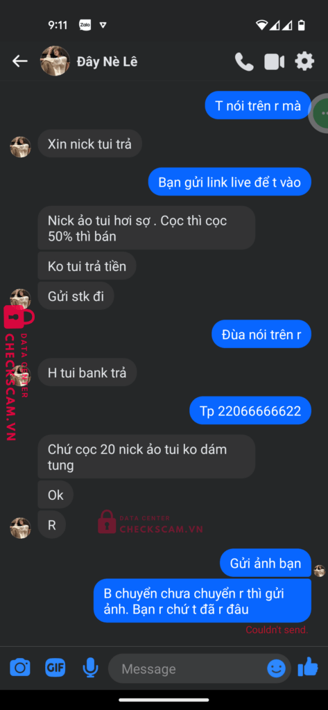 152704070016585 VOONG THI THANH DIEM HD bank bị cảnh báo lừa đảo scam
