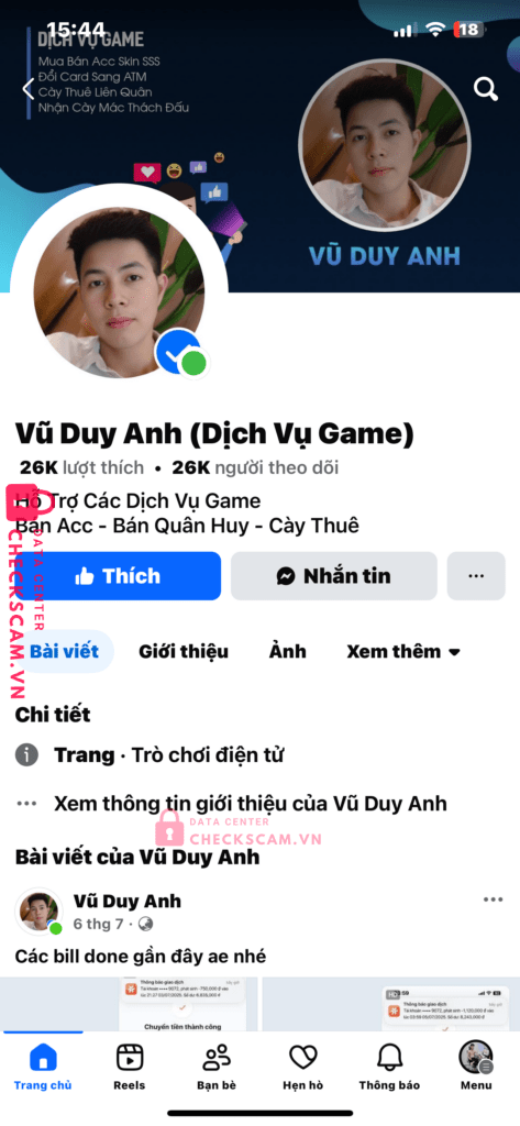 061999072 VU DUY ANH VIB bị cảnh báo lừa đảo scam