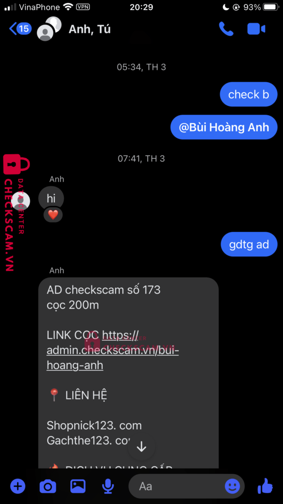 0386907389 Bui Hoang Anh Momo bị cảnh báo lừa đảo scam
