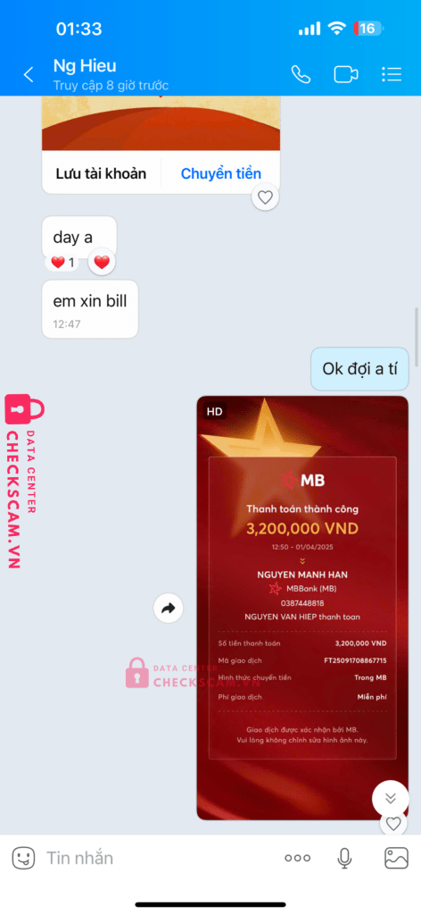 0387448818 Nguyen Manh Han MB bị cảnh báo lừa đảo scam