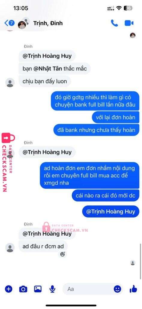 0564190348 Trinh Hoang Huy VP BANK bị cảnh báo lừa đảo scam