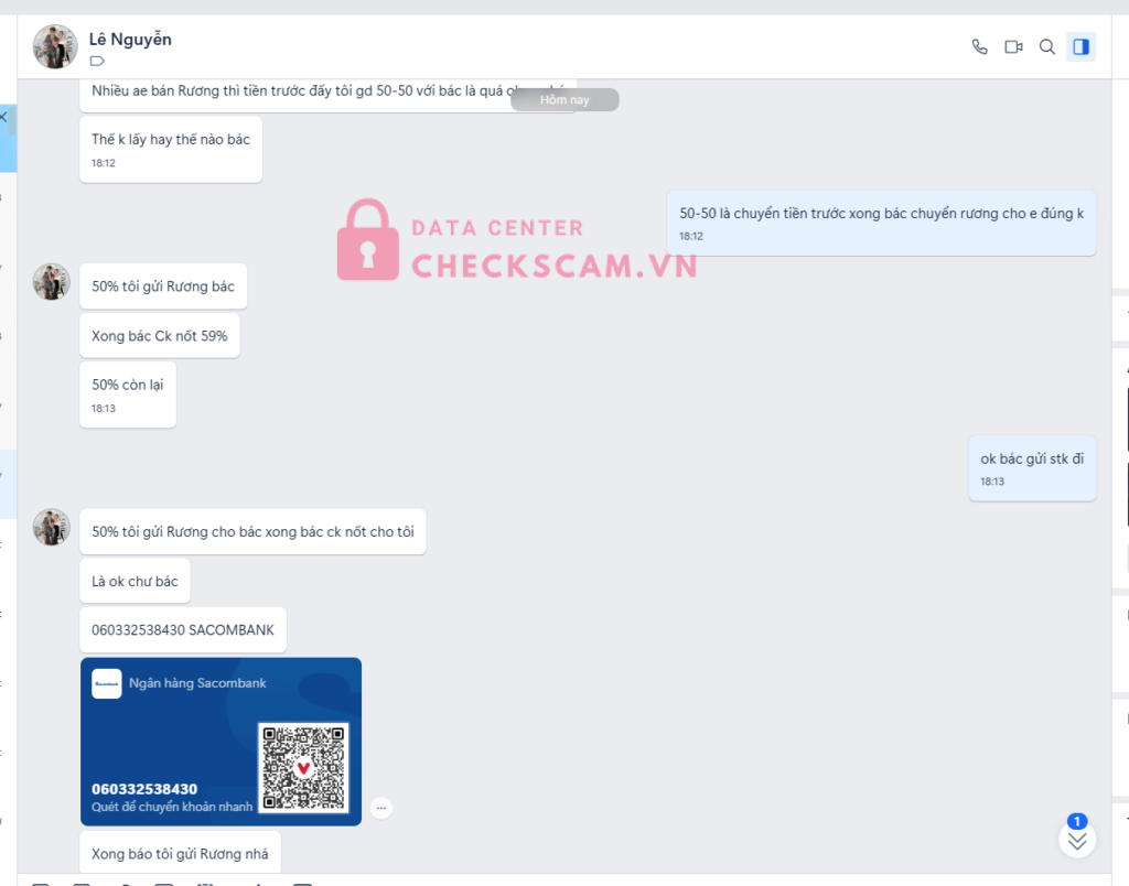 060332538430 Le Hoang Thai Hung Sacombank bị cảnh báo lừa đảo scam