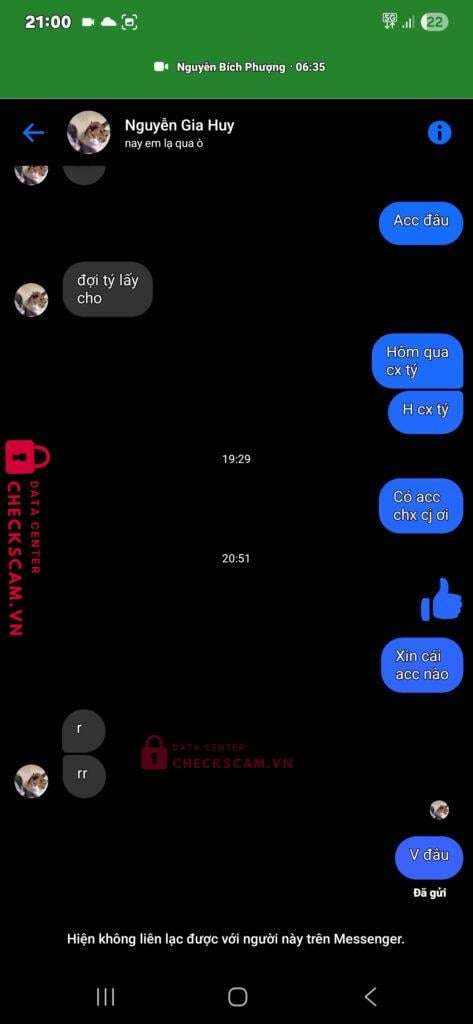 0765215052 Nguyen Gia Huy Momo bị cảnh báo lừa đảo scam