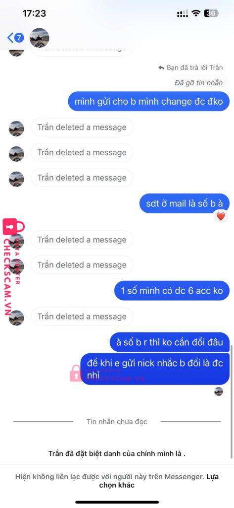 0767674918 Nguyen Pham Khanh Son MB bị cảnh báo lừa đảo scam