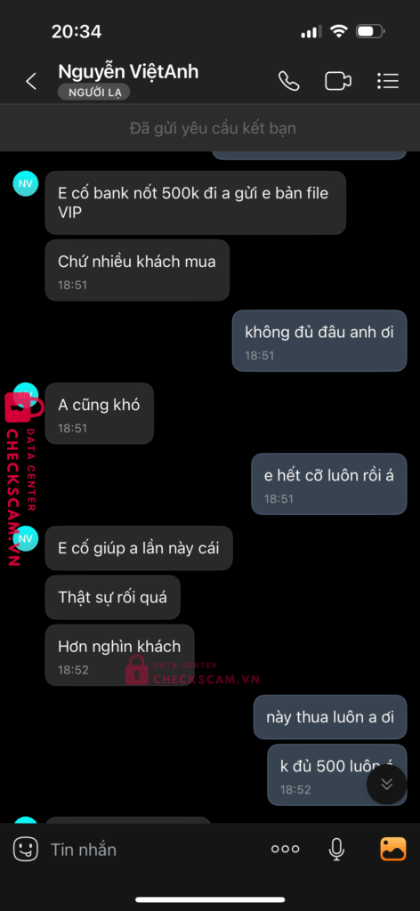 0862425884 Nguyen Viet Anh MB bị cảnh báo lừa đảo scam