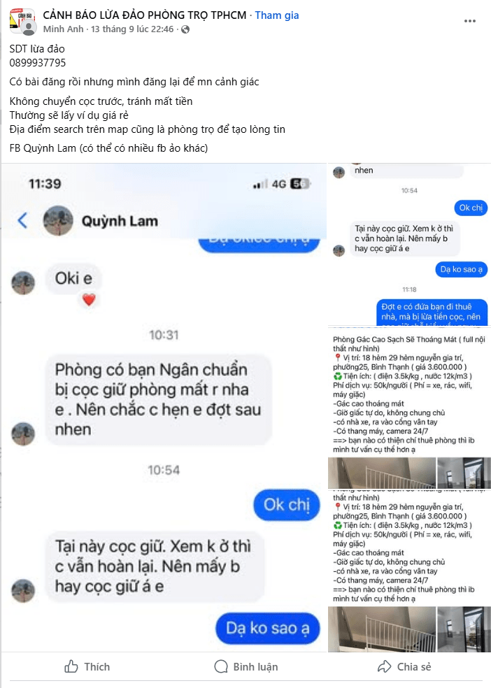0899937795 bị cảnh báo lừa đảo scam