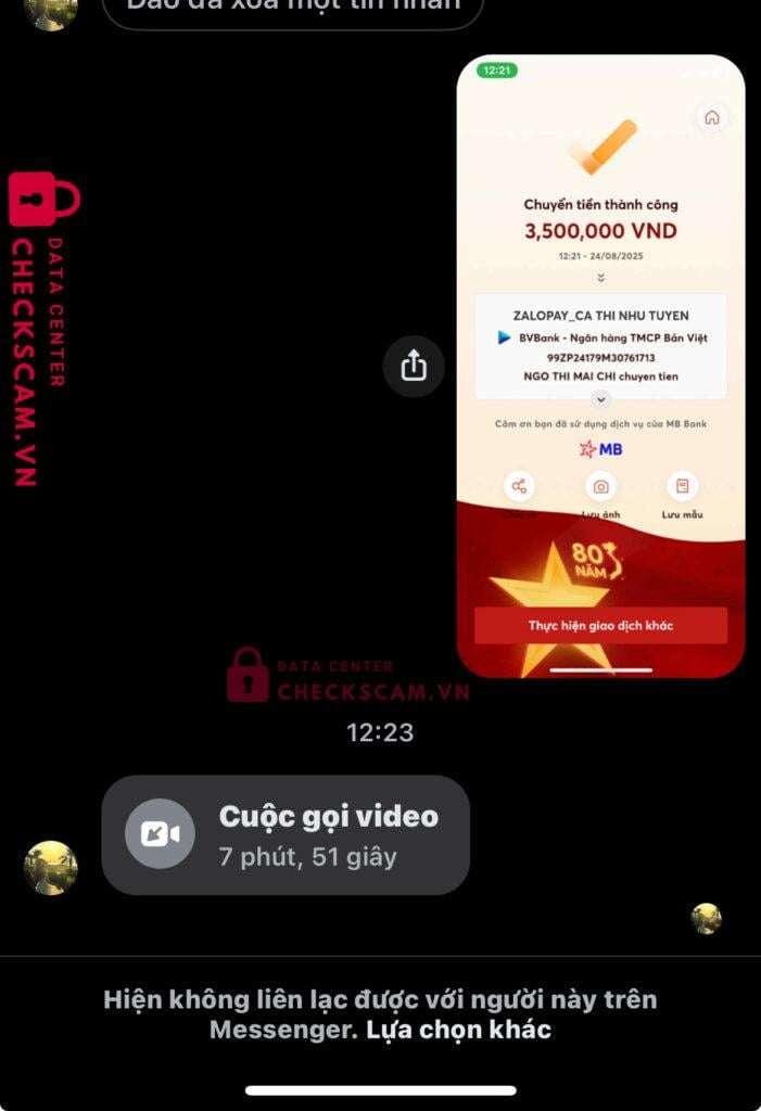 0913657173 Ca Thi Nhu Tuyen MB bị cảnh báo lừa đảo scam