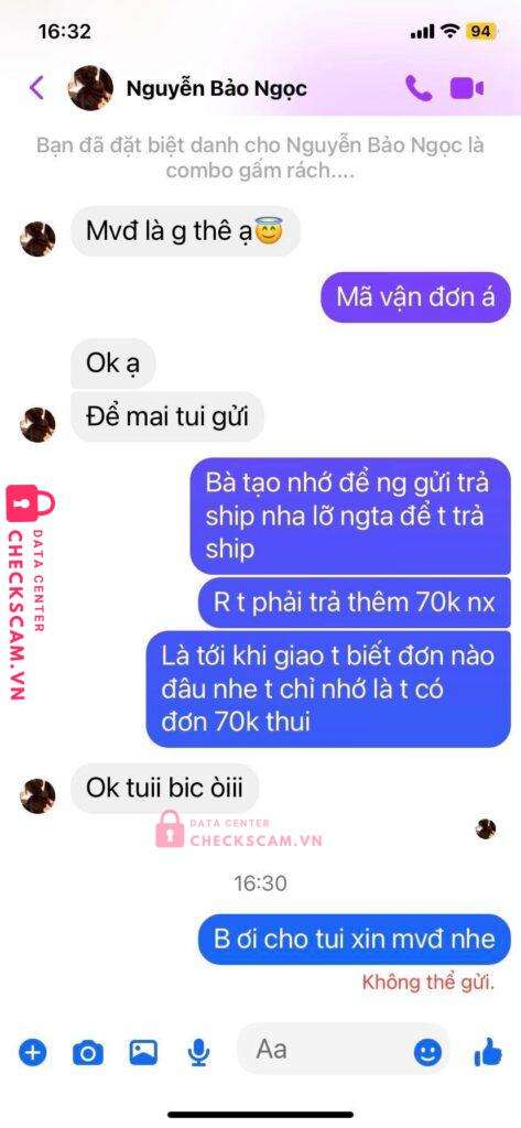 0927765954 Nguyen Bao Ngoc MB bị cảnh báo lừa đảo scam