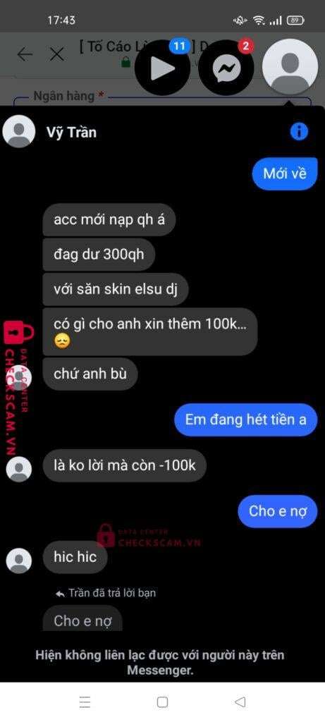 0985334391 Tran The Vy MB bị cảnh báo lừa đảo scam