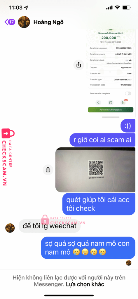 09988666611865 Luong Thinh Van MB bị cảnh báo lừa đảo scam