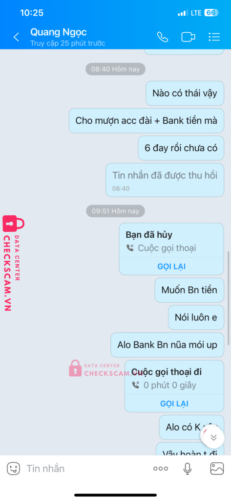 10171120089999 Nguyen Quang Ngoc MB bị cảnh báo lừa đảo scam