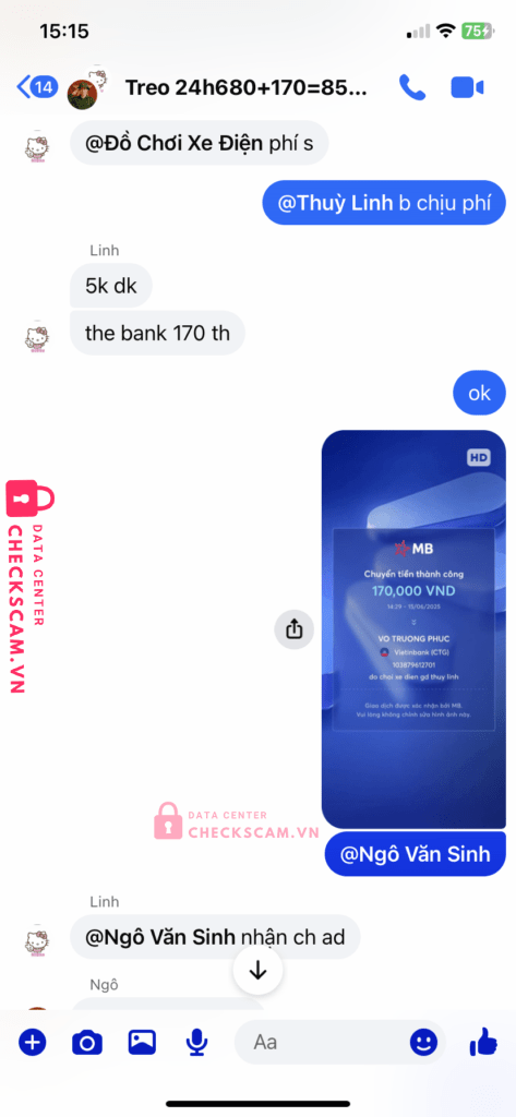 103879612701 Vo Truong Phuc Vietinbank bị cảnh báo lừa đảo scam