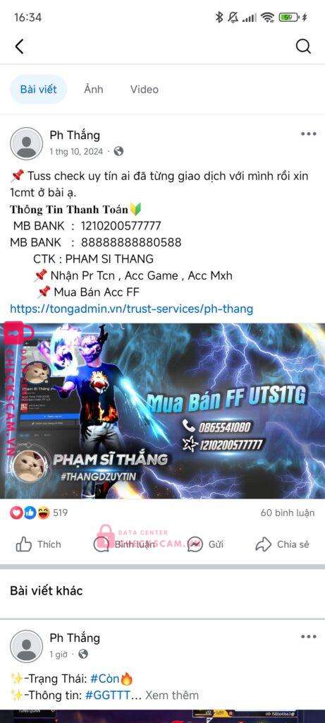 137397 Pham Si Thang MB bị cảnh báo lừa đảo scam