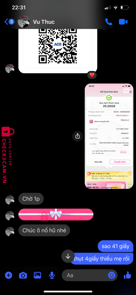 18046751 Vu Tung Thuc ACB bị cảnh báo lừa đảo scam