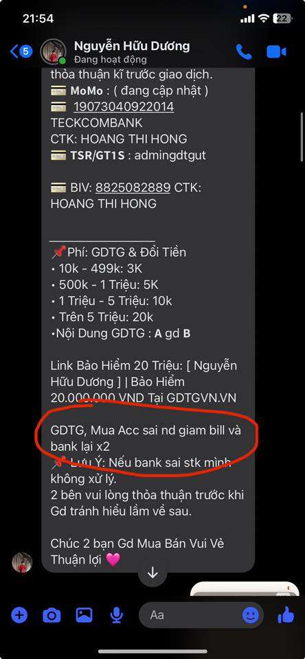 19073040922014 Hoang Thi Hong Techcombank bị cảnh báo lừa đảo scam