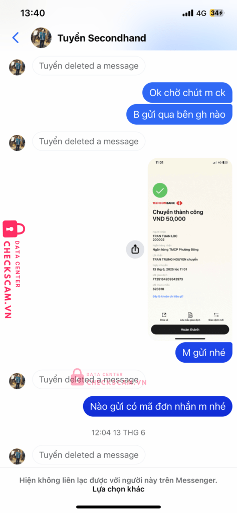 200002 Tran Tuan Loc OCB bị cảnh báo lừa đảo scam