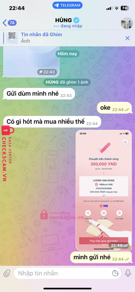2702200066888 Luong Van Hung MB bị cảnh báo lừa đảo scam
