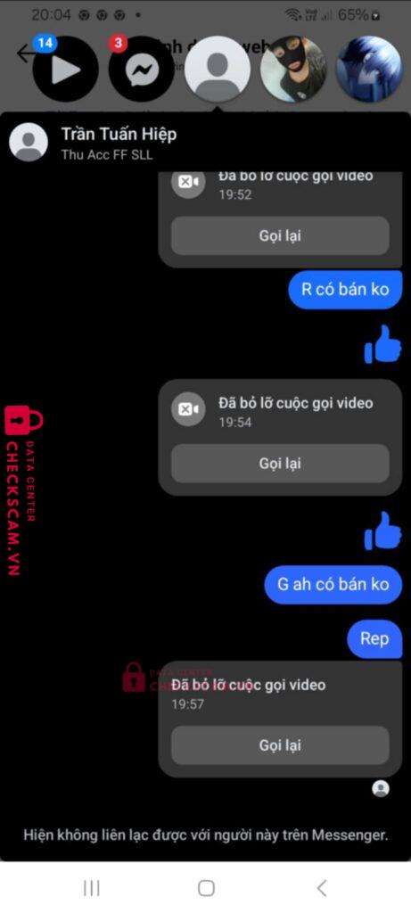 288882808 Giang Seo Mang MB bị cảnh báo lừa đảo scam