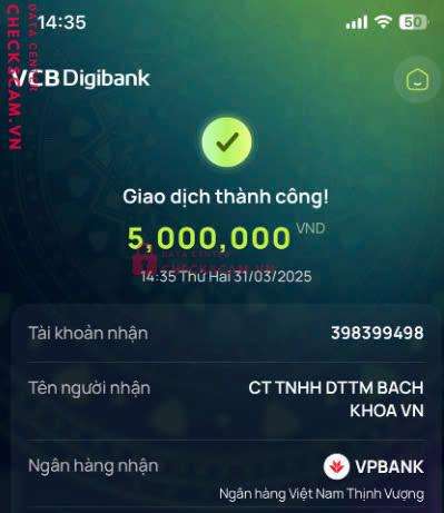 398399498 Bach Khoa Vn VP BANK bị cảnh báo lừa đảo scam
