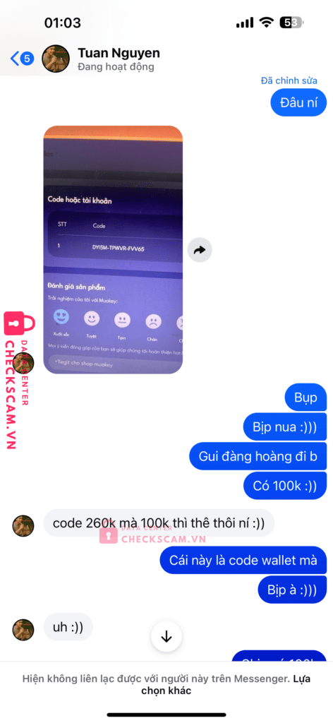 43438057 Nguyen Hai Tam ACB bị cảnh báo lừa đảo scam