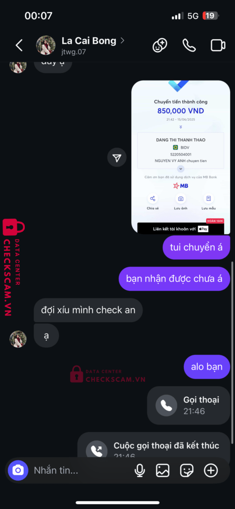 5220504001 Dang Thi Thanh Thao BIDV bị cảnh báo lừa đảo scam