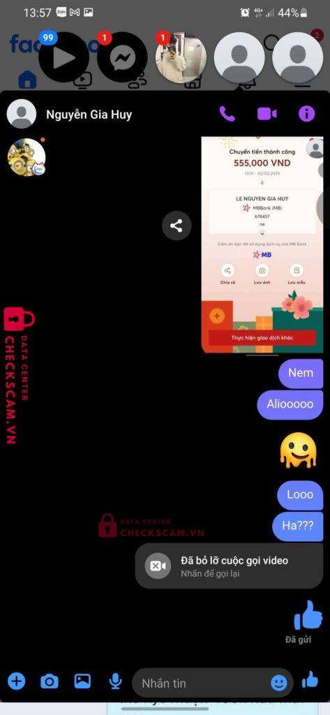 678457 Le Nguyen Gia Huy MB bị cảnh báo lừa đảo scam