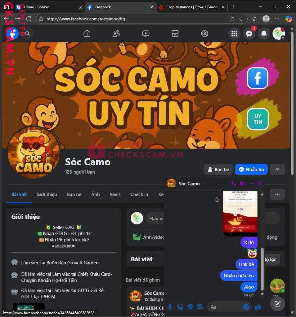 77190019001900 Ngo Trung Kien MB bị cảnh báo lừa đảo scam