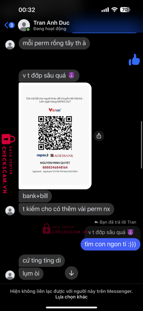 8888346848164 Nguyen Minh Quyet Agribank bị cảnh báo lừa đảo scam