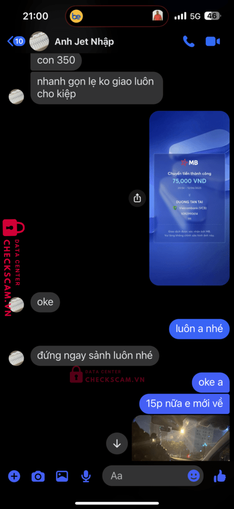 9392990614 Duong Tan Tai VCB bị cảnh báo lừa đảo scam