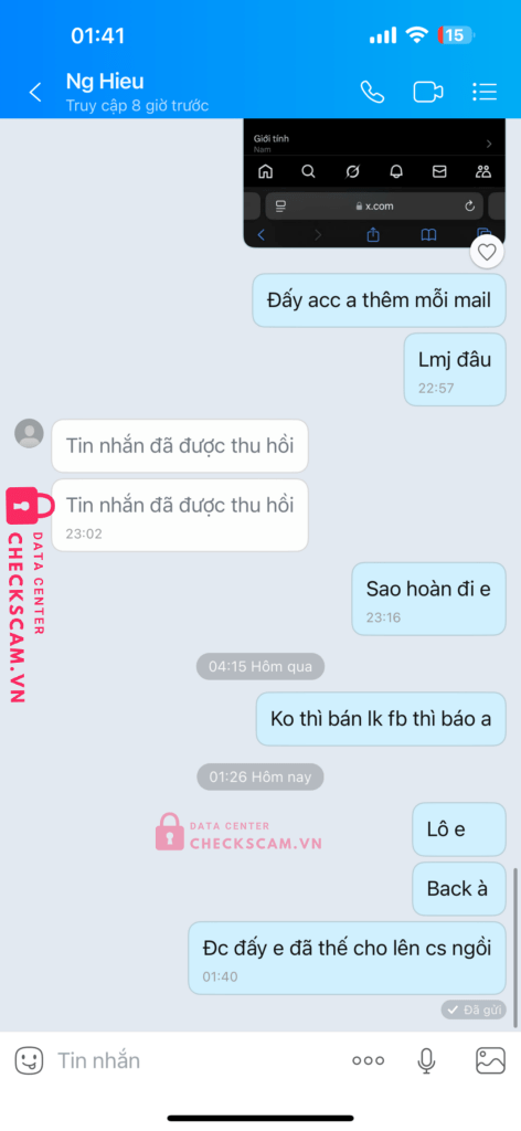 0387448818 Nguyen Manh Han MB bị cảnh báo lừa đảo scam