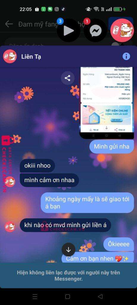 0401001459691 Ho Thanh Hien VCB bị cảnh báo lừa đảo scam