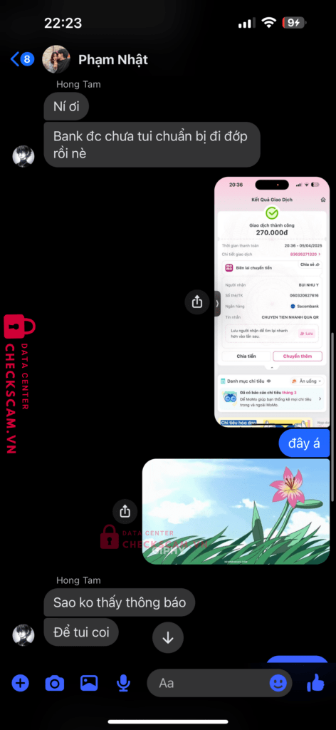 060320627616 Bui Nhu Y Sacombank bị cảnh báo lừa đảo scam