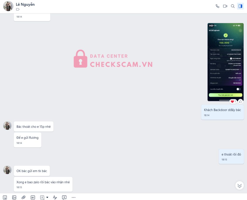 060332538430 Le Hoang Thai Hung Sacombank bị cảnh báo lừa đảo scam