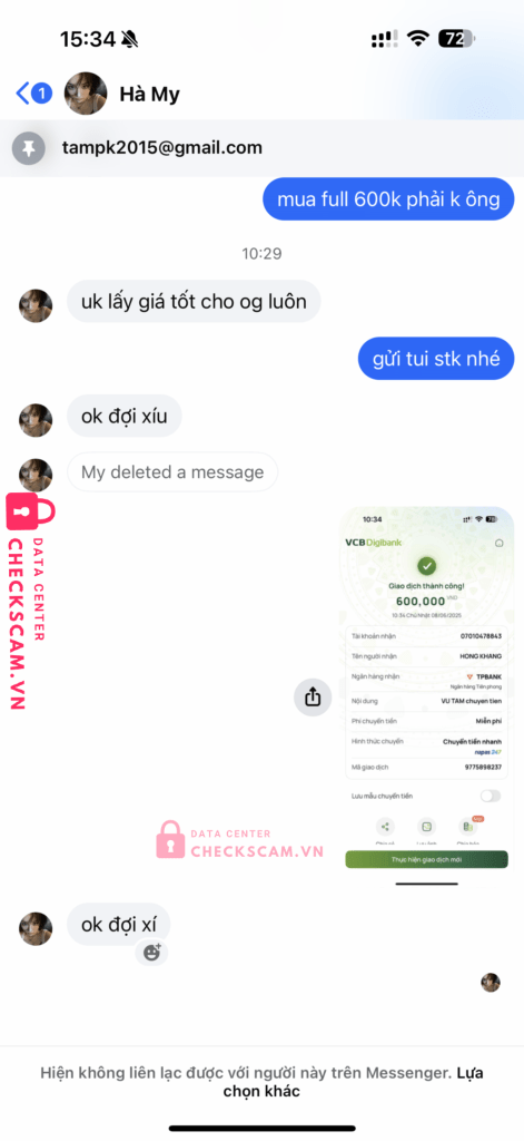 07010478843 Hong Khang TP BANK bị cảnh báo lừa đảo scam