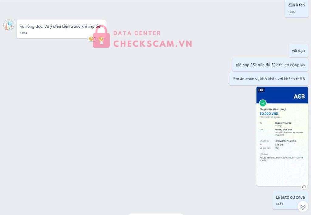 073123538 Hoang Van Tam VIB bị cảnh báo lừa đảo scam