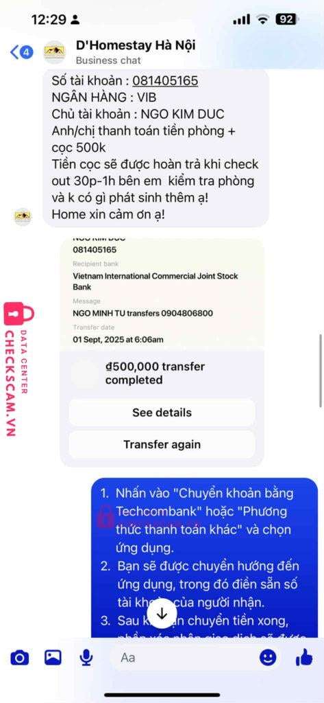 081405165 Ngo Kim Duc VIB bị cảnh báo lừa đảo scam
