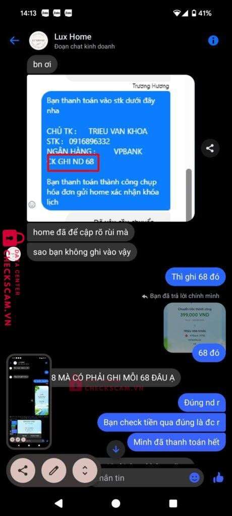 0916896332 Trieu Van Khoa VP BANK bị cảnh báo lừa đảo scam