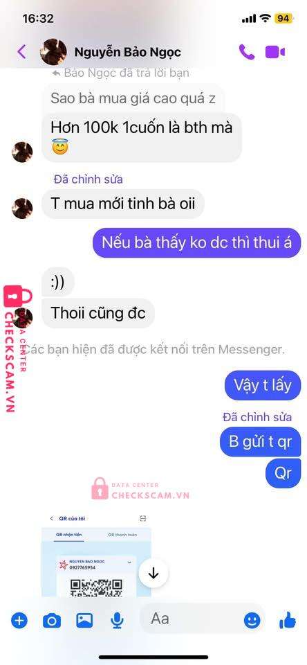 0927765954 Nguyen Bao Ngoc MB bị cảnh báo lừa đảo scam