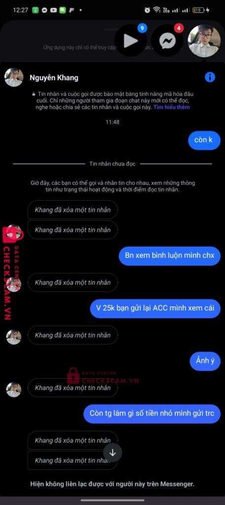 0981012345688 Nguyen Dinh Huy MB bị cảnh báo lừa đảo scam