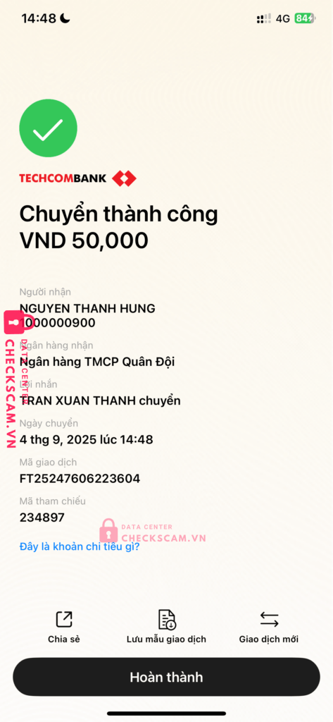 1000000900 Nguyen Thanh Hung MB bị cảnh báo lừa đảo scam