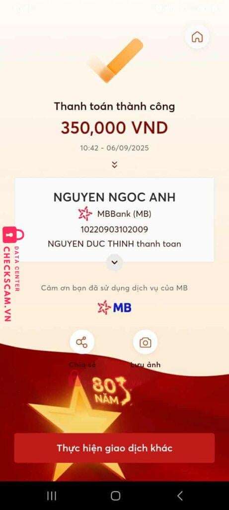 10220903102009 Nguyen Ngoc Anh MB bị cảnh báo lừa đảo scam